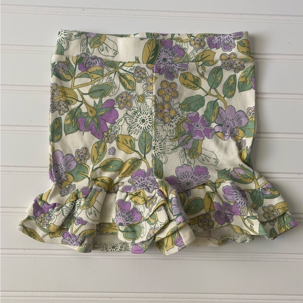 Kate Quinn | Girl's Stretch Floral Ruffle Printed Pull On Shorts Size 4T NWT